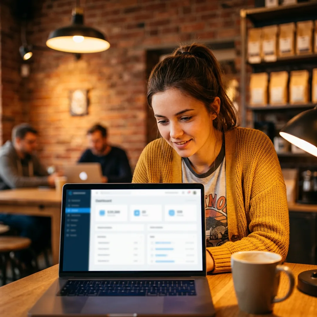Brand team reviewing creator pitches on laptop